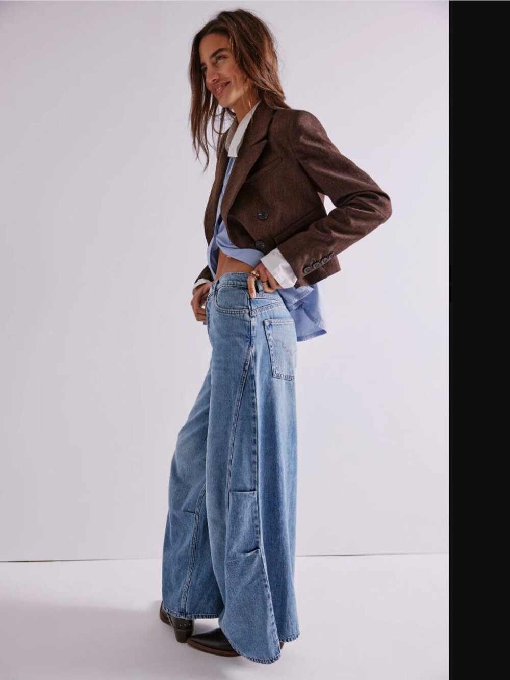Free People We The Free Women Who Is She Westward Demi Jeans Size 25 NWT 158$ - Picture 4 of 6